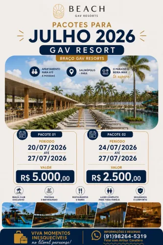 Apartamento em Julho no novo Beach Resort