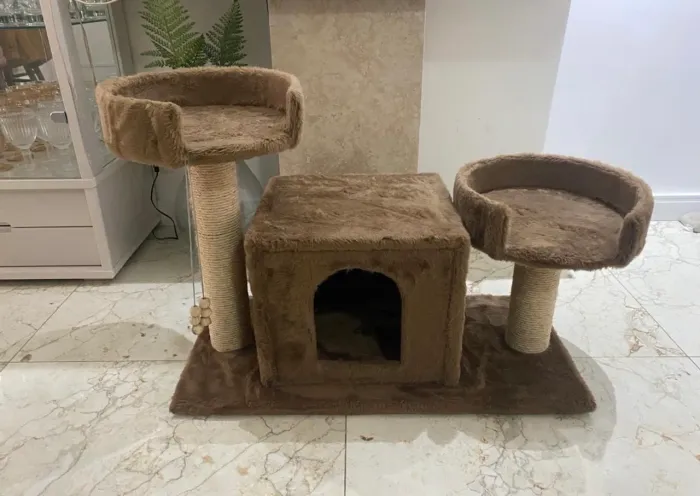 Linda casinha arranhador para gatos