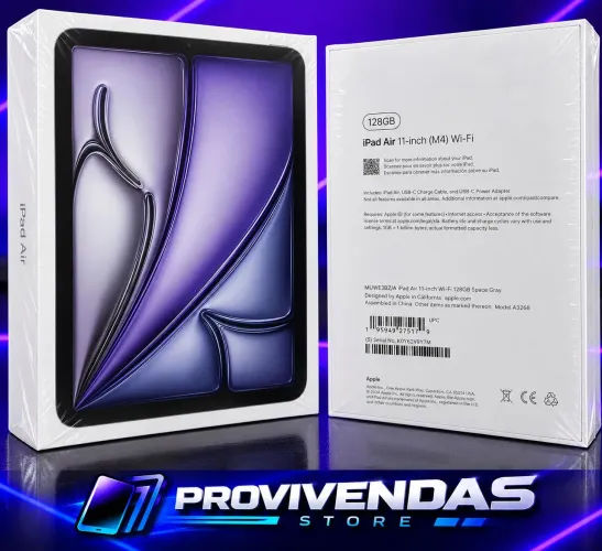 iPad Air M4 11" 128GB 2026 - Cor: Space Gray aparelho lacrado , conferir estoque antes.