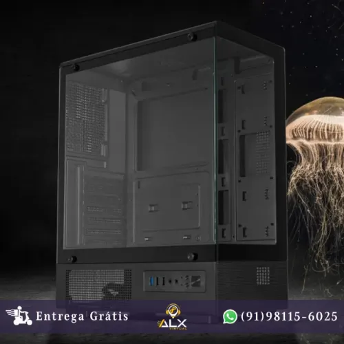 Gabinete Gamer Aquário Atx Medusa C200 - Kmex *ENTREGA GRÁTIS*