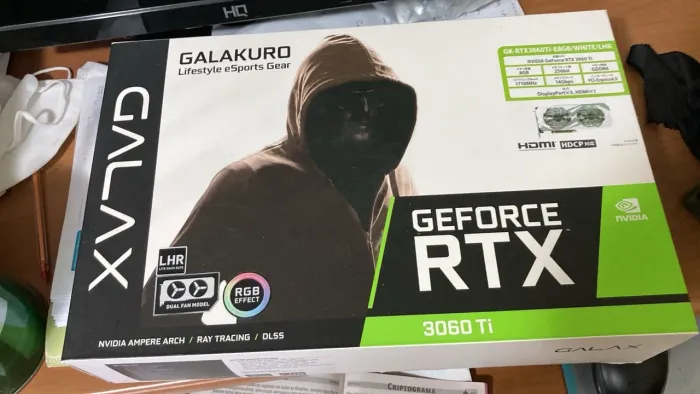 Placa de Vídeo NVIDIA GALAX RTX 3060Ti 8GB WHITE