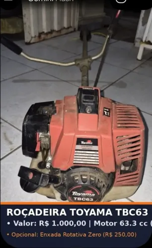 Roçadeira Toyama TBC63 a gasolina.