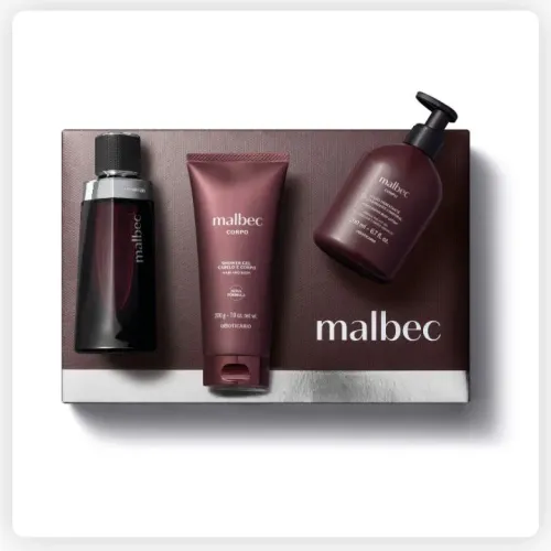 Kit Malbec (hidratante + gel de banho + perfume)