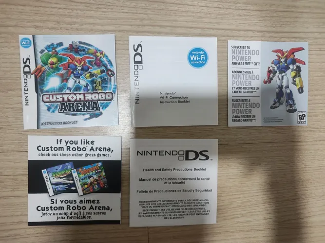 Manual e Encartes Custom Robo Arena DS (Raro!)