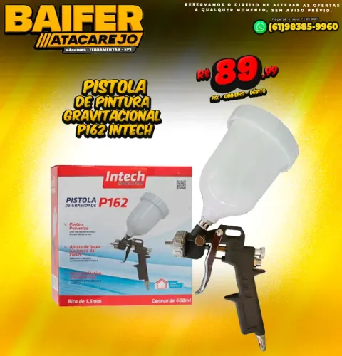 Pistola de Pintura Gravitacional P162 Intech