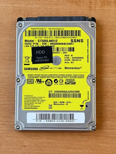 HD Notebook 500GB Samsung - Imbituba / Garopaba - Para PS3 PS4