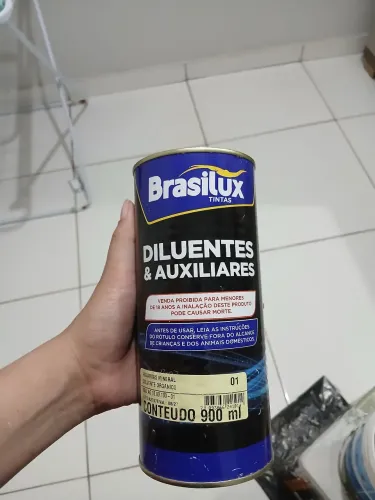Tinner Diluente e Esmalte brilhante Platina 