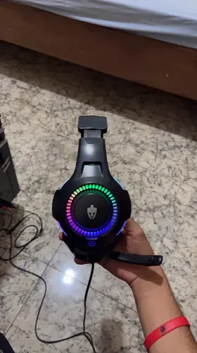 Fone de Ouvido Com fio Headset Gamer para PC Fone Gamer com Microfone Led Rgb PC USB Vídeo