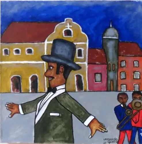 Quadro Naif Leonardo Queiroz