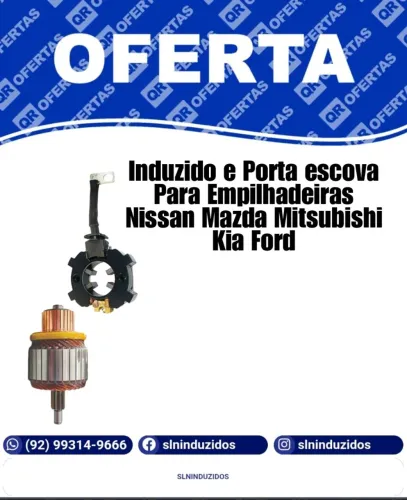 Induzido e Porta escova<br>Para Empilhadeiras<br>Nissan Mazda Mitsubishi<br>Kia Ford