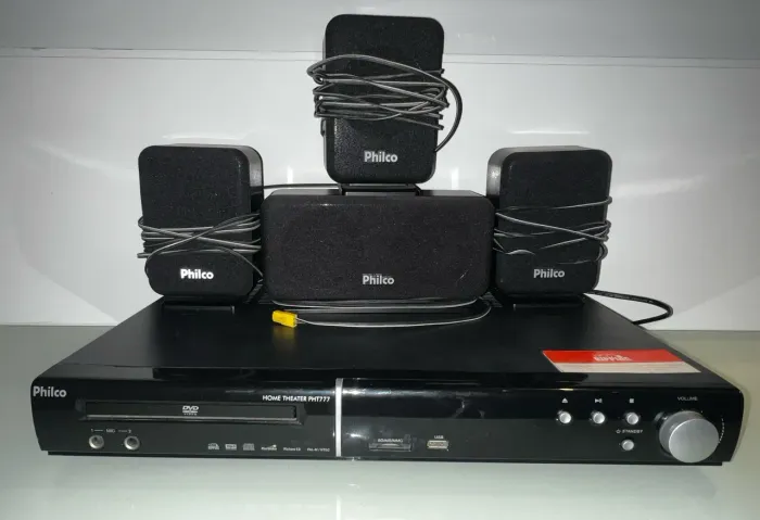 Home Theater Philco PHT777 com 3 caixas de som ? Usado 