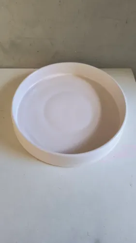 Bandeja redonda em porcelana 23 x 23 cm