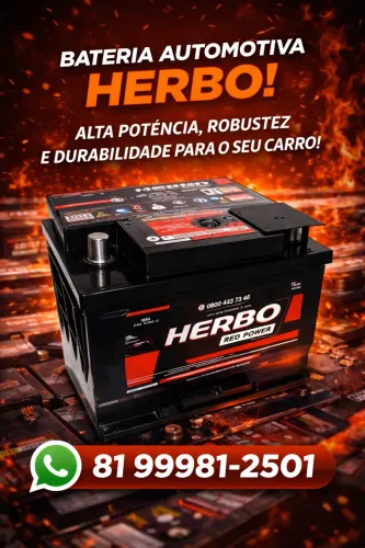 Bateria de carro marca Herbo 60AH - 12 meses de garantia 