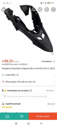 Peças para xre190