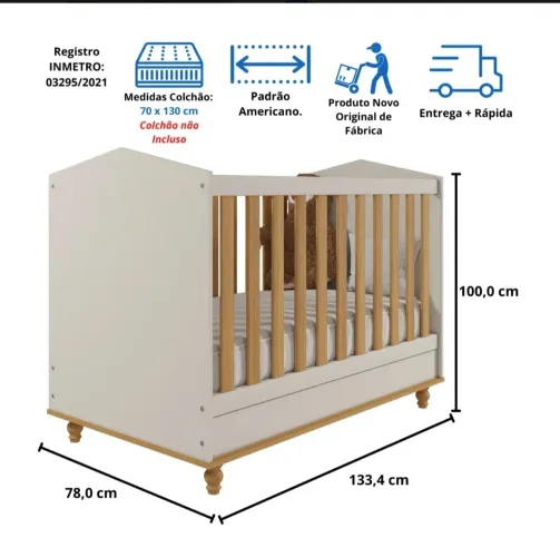 Berço americano em MDF