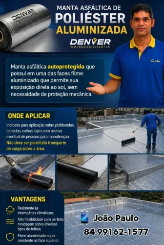 Manta asfaltica alumínio 3mm denver 