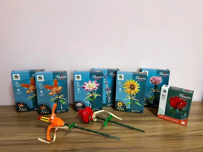 Kit 9 flores Lego