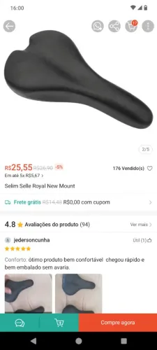 2 celas selim Royal por 20reais 