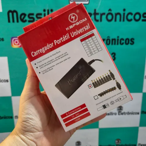 Fonte Carregador Notebook Universal 120W 9 Pontas