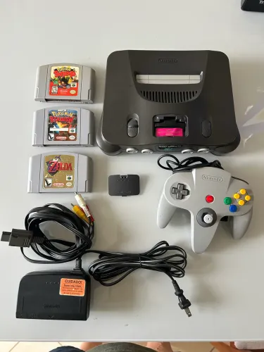 Nintendo 64 + 3 jogos Originais