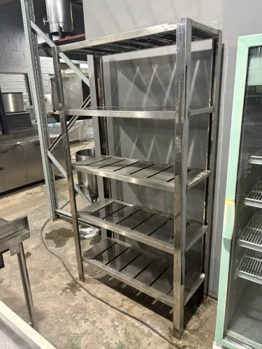 Estante em Inox 5 planos 1,00x0,44 (Aceito Cartão)