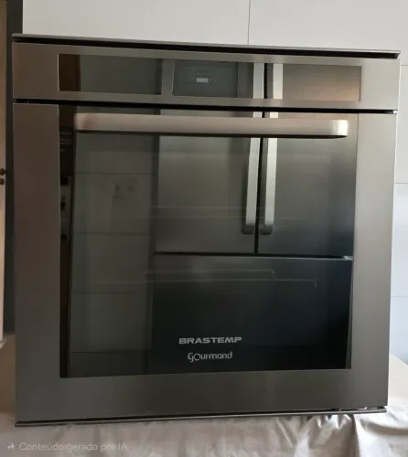 Forno de Embutir Elétrico Brastemp 67 Litros Cor Inox com Função Ar Forçado e Painel Touch