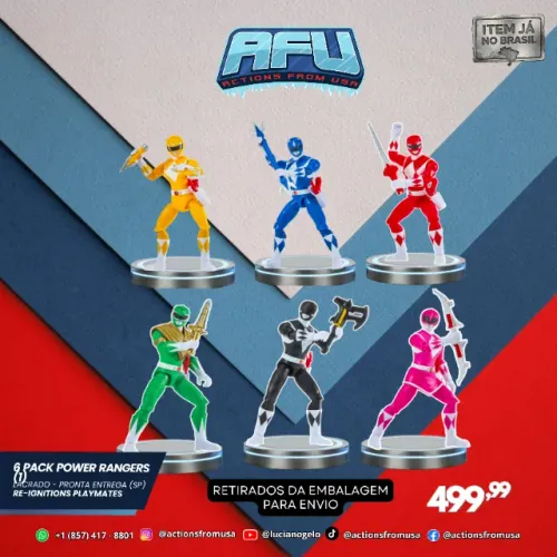 Power Rangers Mighty Morphin Re-ignition playmaths (vira cabeça)