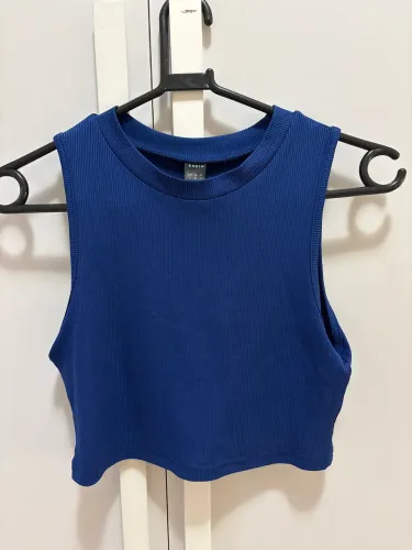cropped azul 