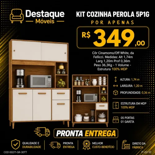 Armário de cozinha Pérola