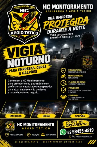 Vigia noturno para empresas galpão Obras
