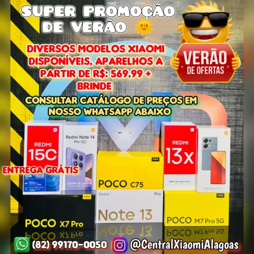XIAOMI POCO X7 PRO 5G, POCO F7 5G E DIVERSOS MODELOS DISPONÍVEIS 