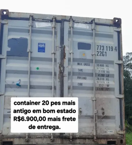 Container Marítimo 6 Metros - Usado - R$ 6.900
