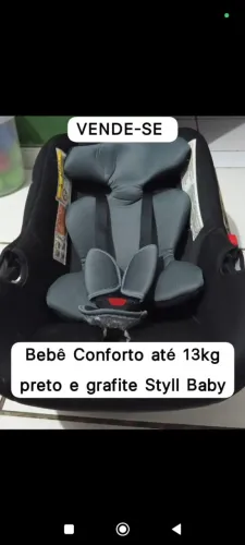 Bebê Conforto até 13kg preto e grafite Styll Baby