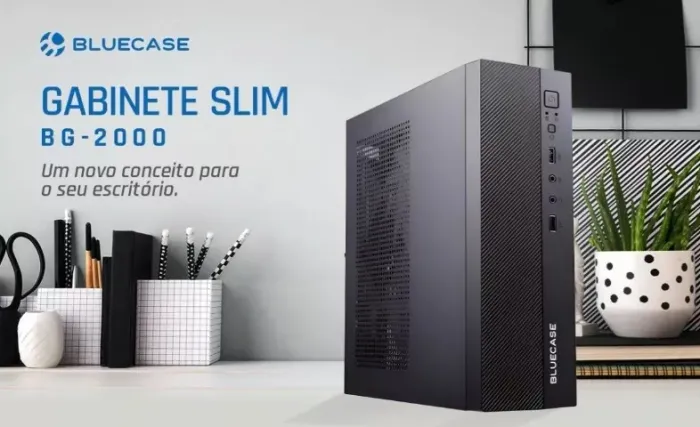Gabinete Slim Desk com fonte Novo