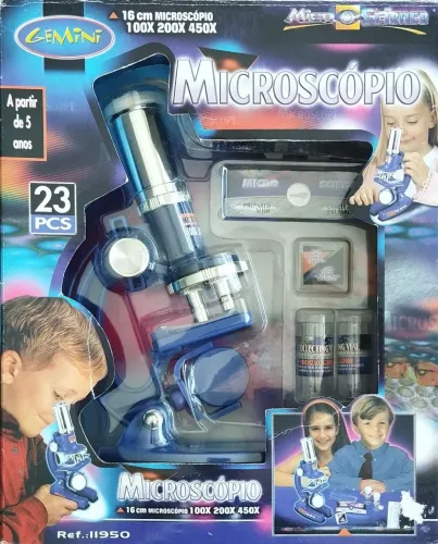 Microscópio infantil Micro Science , Gemini, nr 11950, 23 PCs. completo