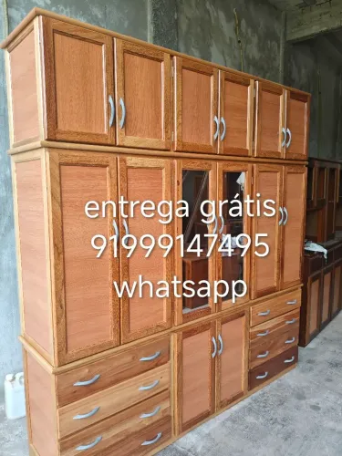 Guarda roupas de casal 6 portas com 8 gavetas entrega grátis 