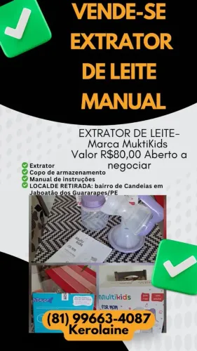 Extrator de leite manual