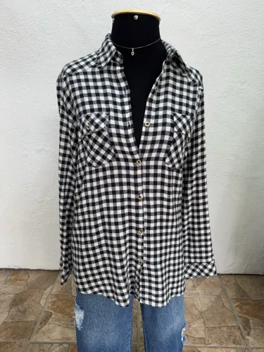 Blusa xadrez franelada 
