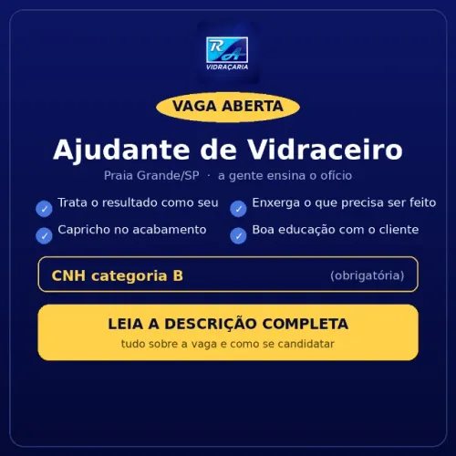 Ajudante de vidraceiro