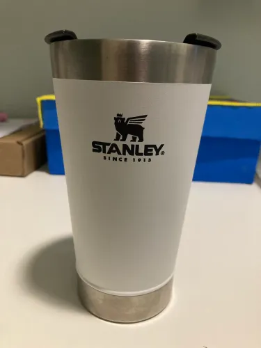 Copo Térmico Stanley Branco com Tampa - Excelente Estado