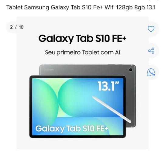 Vendo Tab S10 Fe +