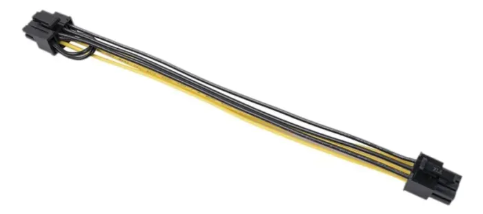 Cabo De Alimentação PCIe 6 Pinos Macho para 8 Pinos (6+2)
