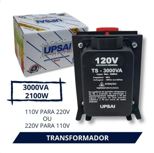 Transformador 3.000va para split de 9.000 btus