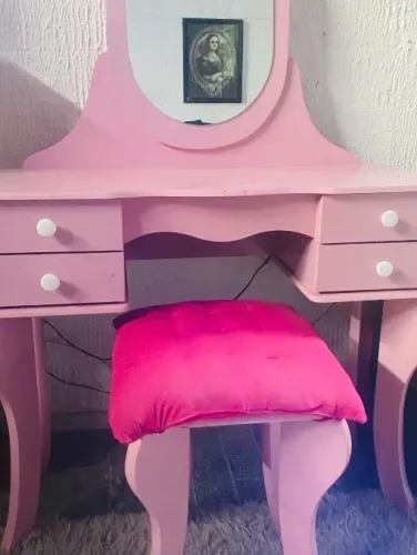 Penteadeira estilo Princesa rosa