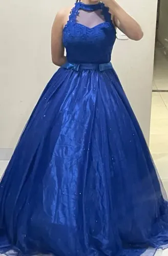 Vestido de Debutante Azul Royal 2 em 1 + Anágua - Usado Apenas 1 Vez!
