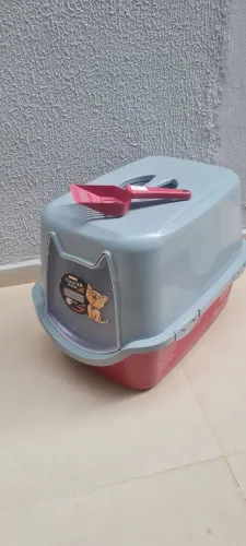 Caixa de Areia Fechada para Gato + Pá | Anti Odor