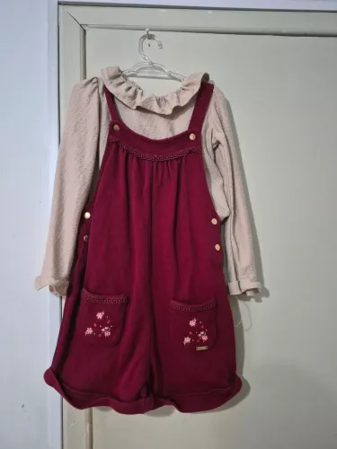 Conjunto jardineira menina 5 anos