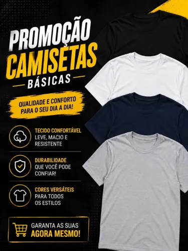 Camisetas sem estampa
