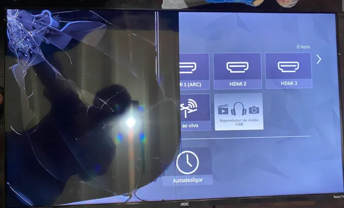 TV AOC 43 pol Roku TV, favor ler a descrição