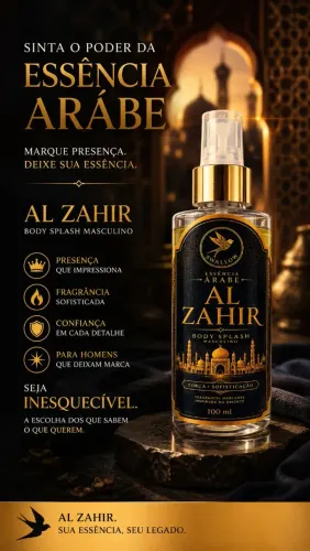 Body Splash Masculino Al Zahir 100ml - Essência Árabe | Swallow
